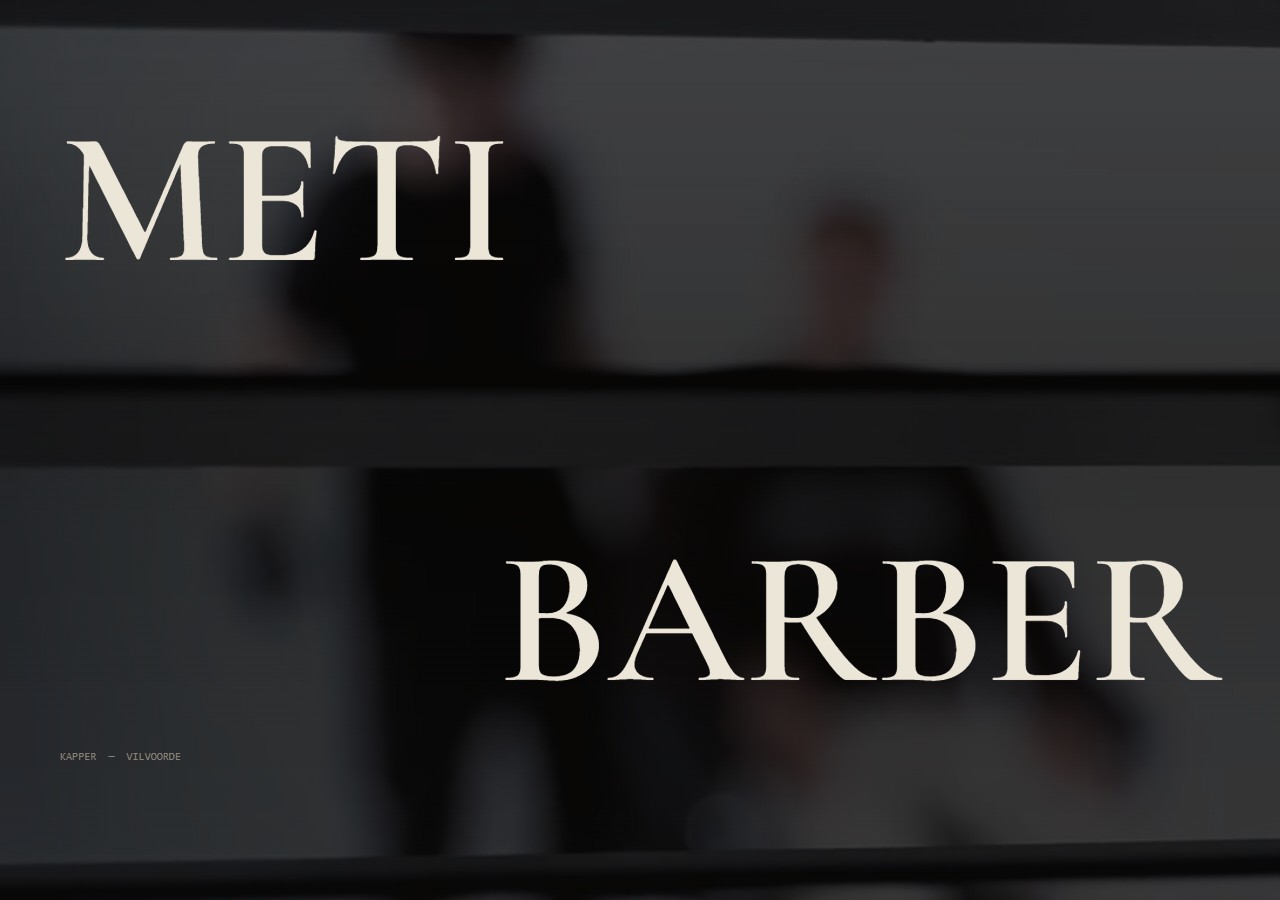 Herobeeld van de Meti Barber demo-homepage