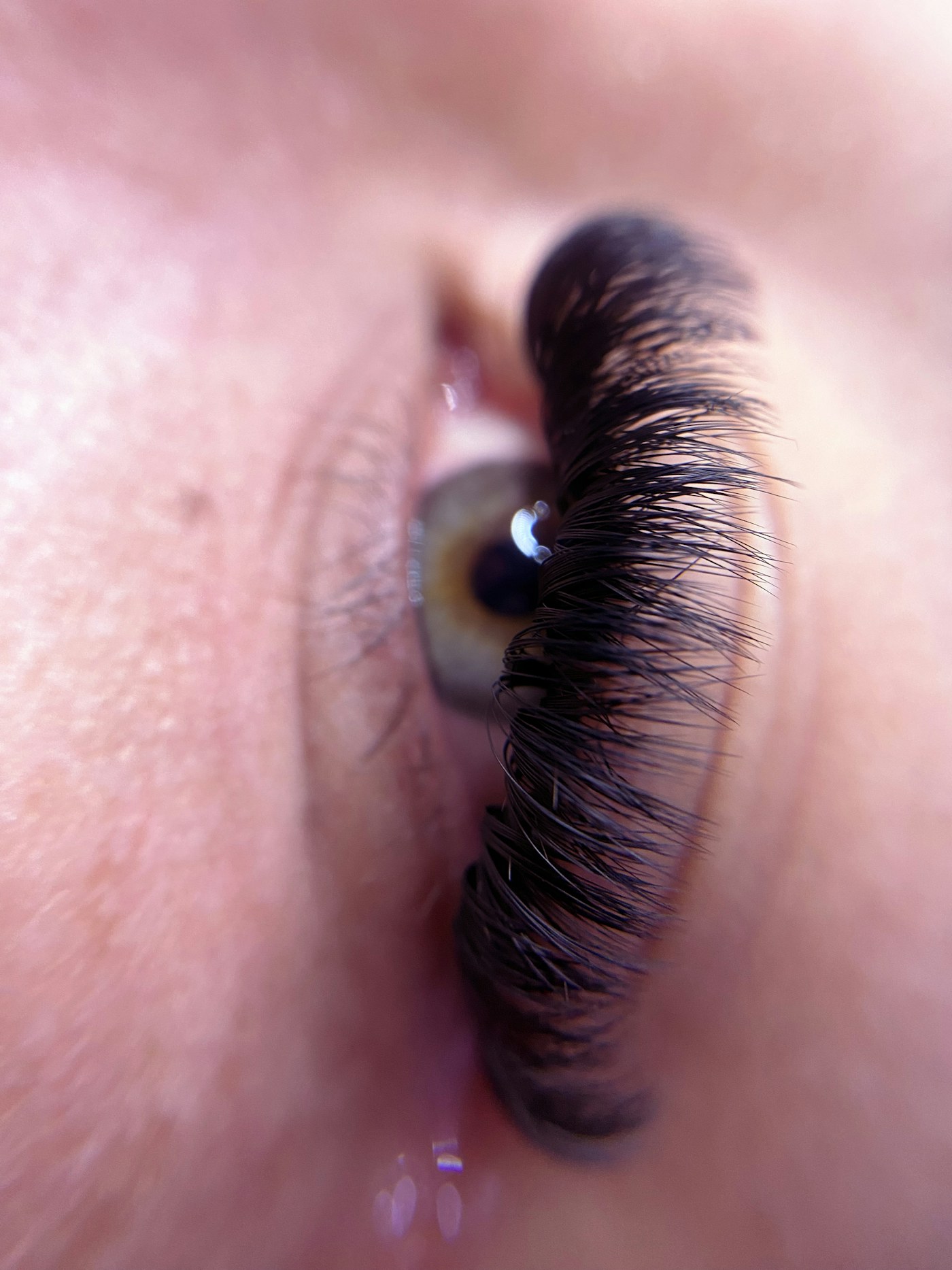 Premium wimperbehandeling close-up